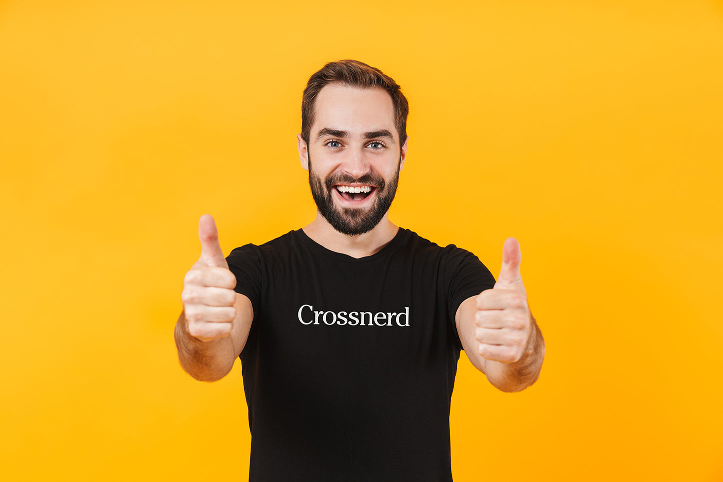 CROSSNERD - Men's Crossword Crewneck Tee Shirt - BLACK