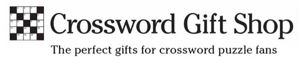 A logo that says, Crossword Gift Shop. The Perfect  gifts for crossword puzzle fans.