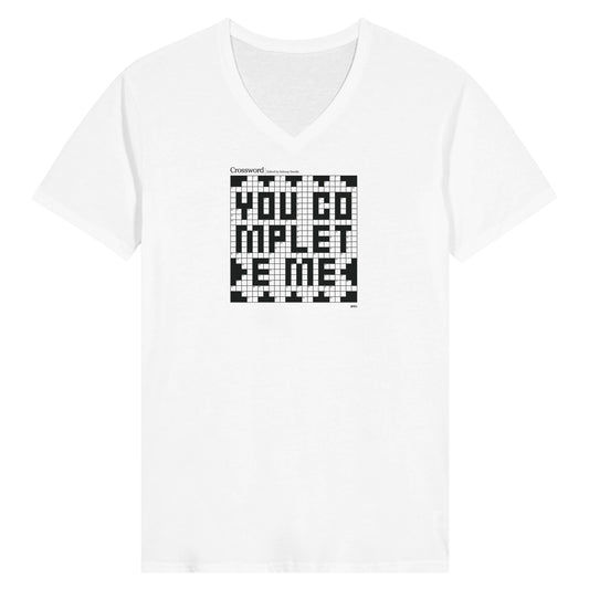 You Complete Me Crossword Puzzle V-Neck T-shirt