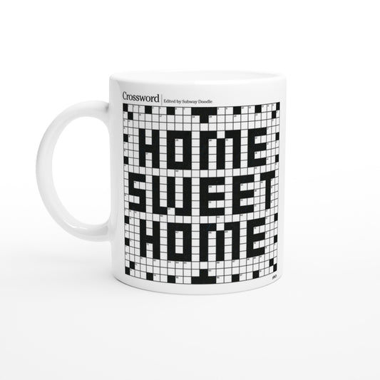 Home Sweet Home crossword puzzle mug.