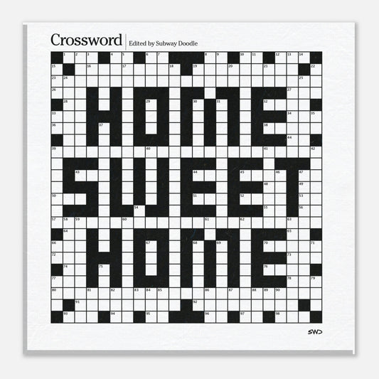 Home Sweet Home crossword puzzle wall art